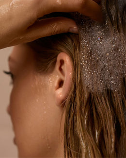 Application du Shampoing Hydratant & Nourrissant Démélé sur cuir chevelu humide