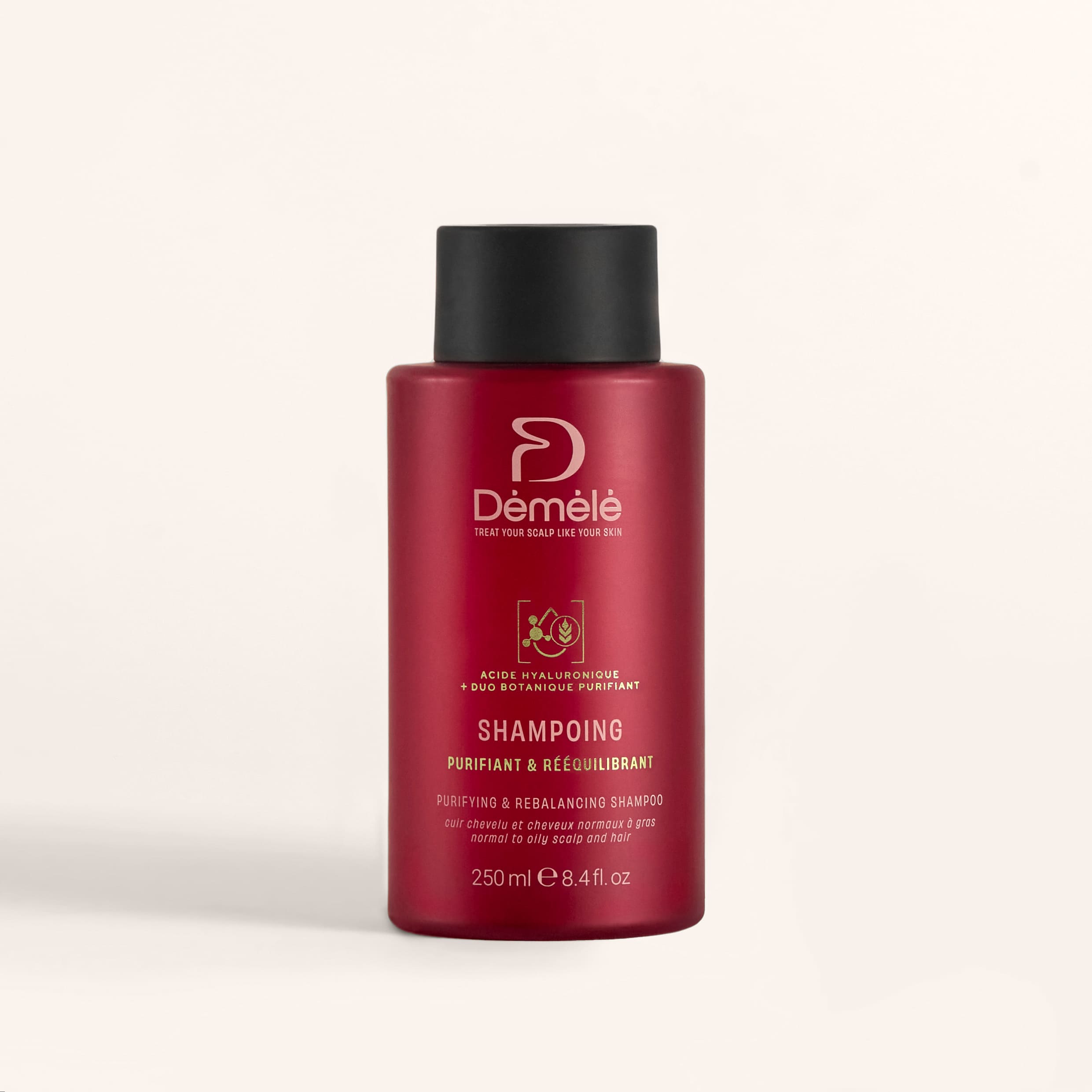 Shampoing purifiant et rééquilibrant My Store dans un flacon beige, pour cheveux gras et cuir chevelu sensible. Image