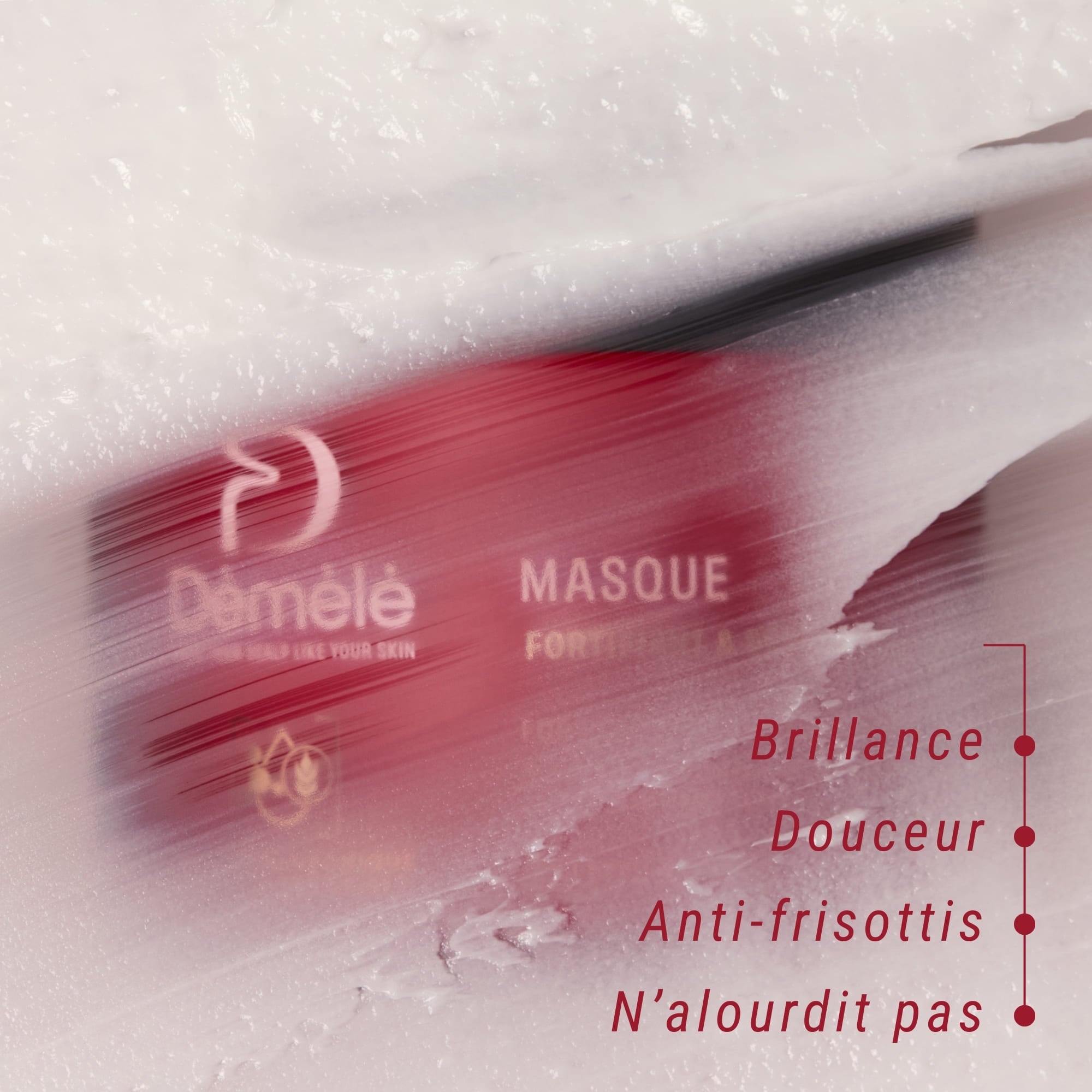 Masque démêlant Démélé apportant douceur, brillance et démêlage instantané sans alourdir