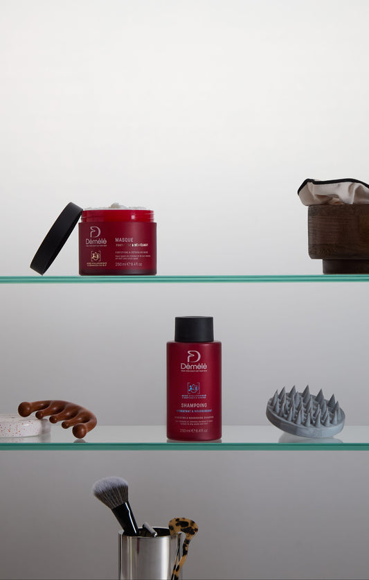 Rituel Hydratation et Confort Démélé avec shampoing hydratant et masque nourrissant pour cheveux secs